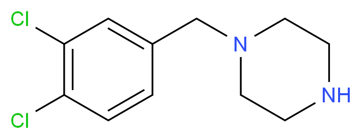 1-[(3,4-dichlorophenyl)methyl]piperazine_分子结构_CAS_55513-17-2