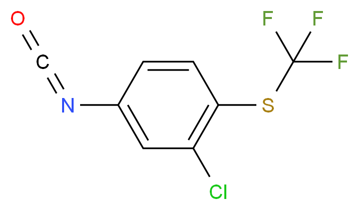 3-Chloro-4-[(trifluoromethyl)thio]phenyl isocyanate_分子结构_CAS_76729-41-4)