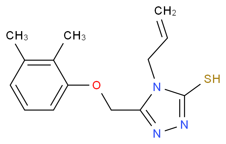 4-Allyl-5-[(2,3-dimethylphenoxy)methyl]-4H-1,2,4-triazole-3-thiol_分子结构_CAS_)