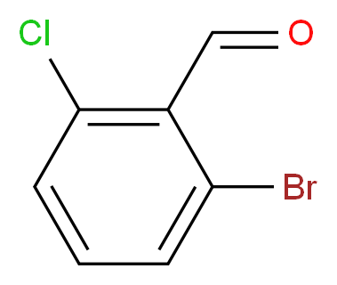 2-bromo-6-chlorobenzaldehyde_分子结构_CAS_64622-16-8