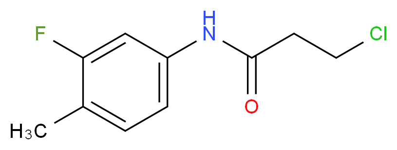 3-Chloro-N-(3-fluoro-4-methylphenyl)propanamide_分子结构_CAS_)