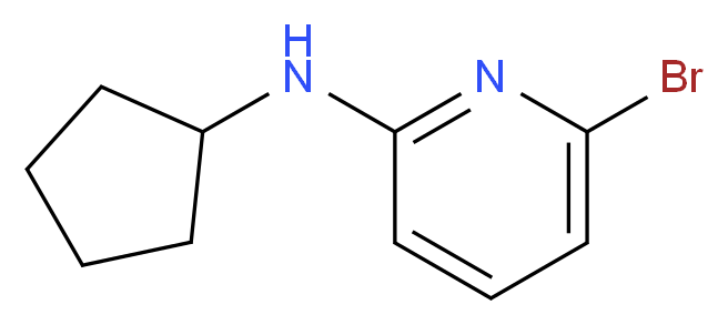 6-BROMO-N-CYCLOPENTYLPYRIDIN-2-AMINE_分子结构_CAS_959237-31-1)