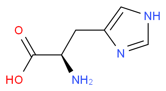 (2R)-2-amino-3-(1H-imidazol-4-yl)propanoic acid_分子结构_CAS_351-50-8