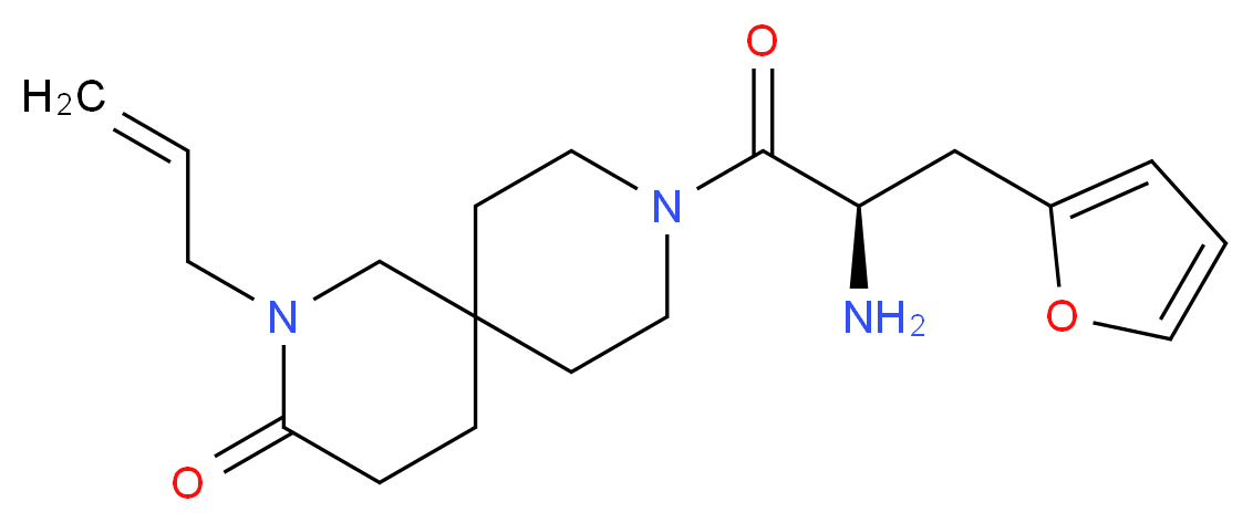 2-allyl-9-[3-(2-furyl)-D-alanyl]-2,9-diazaspiro[5.5]undecan-3-one_分子结构_CAS_)