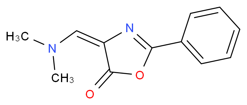 (4E)-4-[(dimethylamino)methylidene]-2-phenyl-4,5-dihydro-1,3-oxazol-5-one_分子结构_CAS_51254-00-3