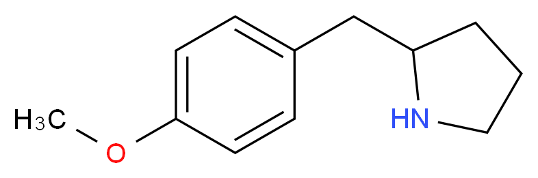2-[(4-methoxyphenyl)methyl]pyrrolidine_分子结构_CAS_66162-38-7