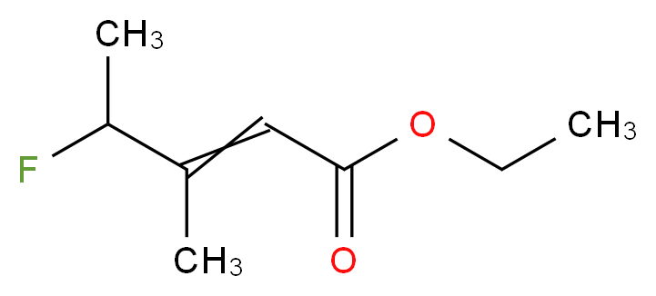 Ethyl 4-fluoro-3-methylpent-2-en-1-oate_分子结构_CAS_)