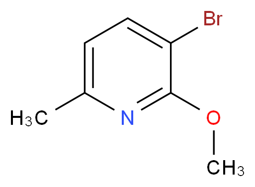 3-bromo-2-methoxy-6-methylpyridine_分子结构_CAS_717843-47-5