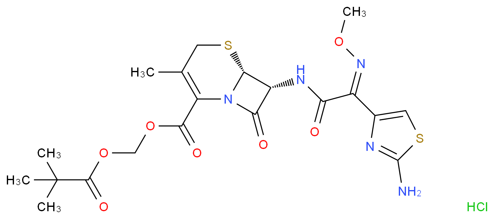 Cefetamet Pivoxil _分子结构_CAS_65243-33-6)