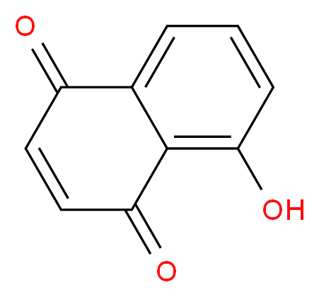 5-hydroxy-1,4-dihydronaphthalene-1,4-dione_分子结构_CAS_481-39-0