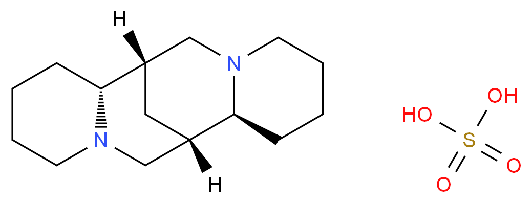 (1S,2R,9S,10S)-7,15-diazatetracyclo[7.7.1.0<sup>2</sup>,<sup>7</sup>.0<sup>1</sup><sup>0</sup>,<sup>1</sup><sup>5</sup>]heptadecane; sulfuric acid_分子结构_CAS_299-39-8