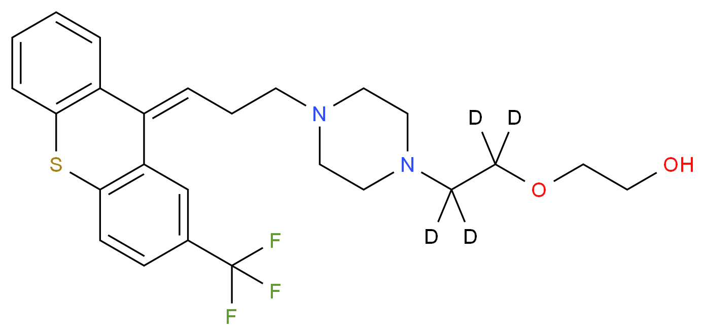 O-(2-Hydroxyethyl) Flupentixol-d4 Dihydrochloride_分子结构_CAS_1535-17-7)