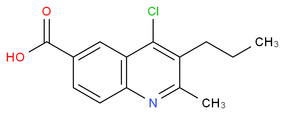 4-chloro-2-methyl-3-propylquinoline-6-carboxylic acid_分子结构_CAS_332150-03-5)