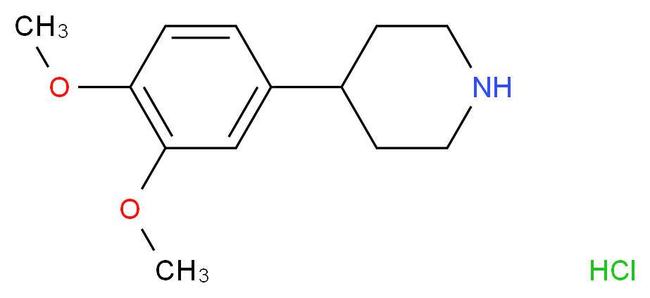 4-(3,4-dimethoxyphenyl)piperidine hydrochloride_分子结构_CAS_121278-33-9