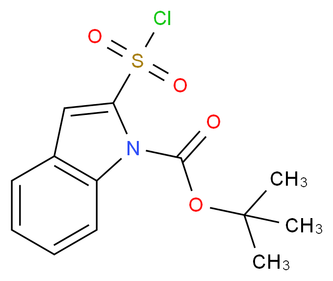 tert-Butyl 2-(chlorosulfonyl)-1H-indole-1-carboxylate_分子结构_CAS_872983-77-2)