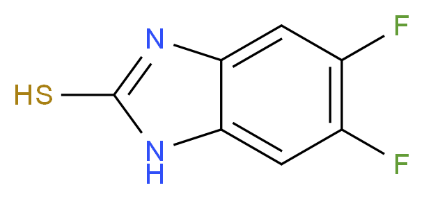 5,6-difluoro-1H-1,3-benzodiazole-2-thiol_分子结构_CAS_123470-47-3