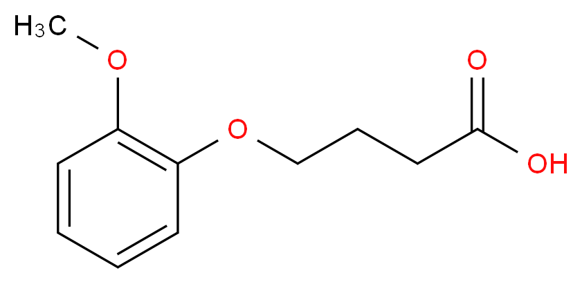 4-(2-Methoxy-phenoxy)-butyric acid_分子结构_CAS_)