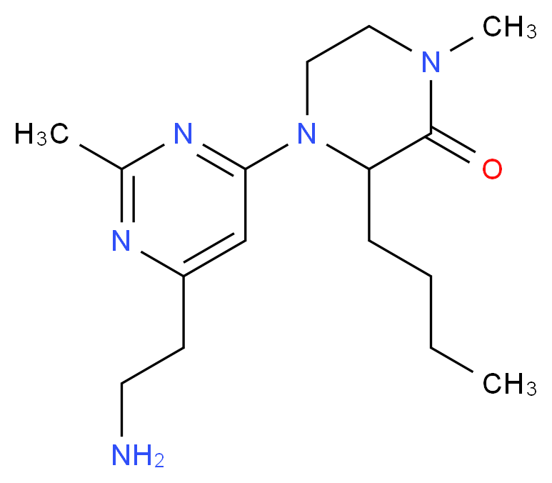 4-[6-(2-aminoethyl)-2-methylpyrimidin-4-yl]-3-butyl-1-methylpiperazin-2-one_分子结构_CAS_)