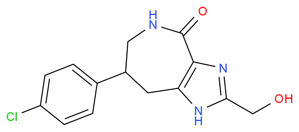 7-(4-chlorophenyl)-2-(hydroxymethyl)-5,6,7,8-tetrahydroimidazo[4,5-c]azepin-4(1H)-one_分子结构_CAS_)
