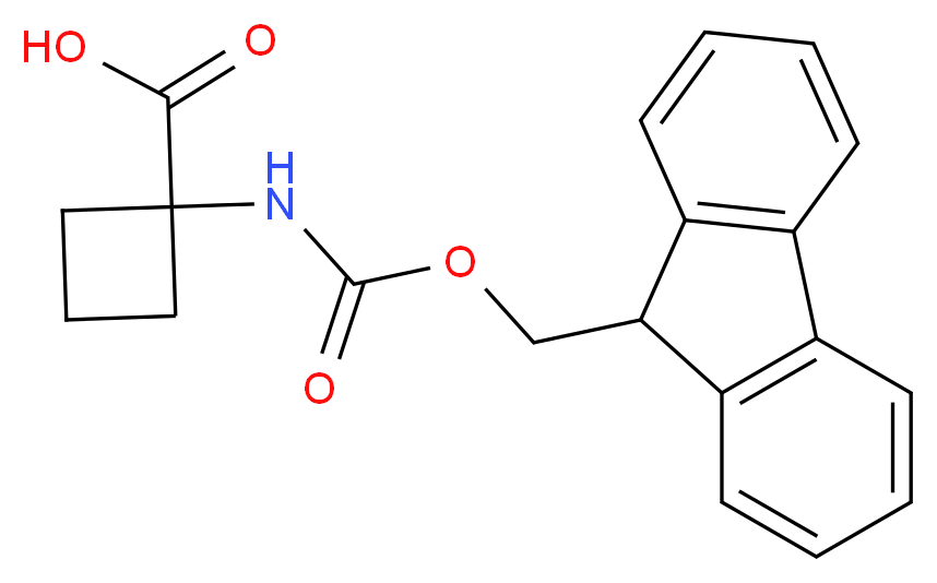 1-{[(9H-fluoren-9-ylmethoxy)carbonyl]amino}cyclobutane-1-carboxylic acid_分子结构_CAS_885951-77-9