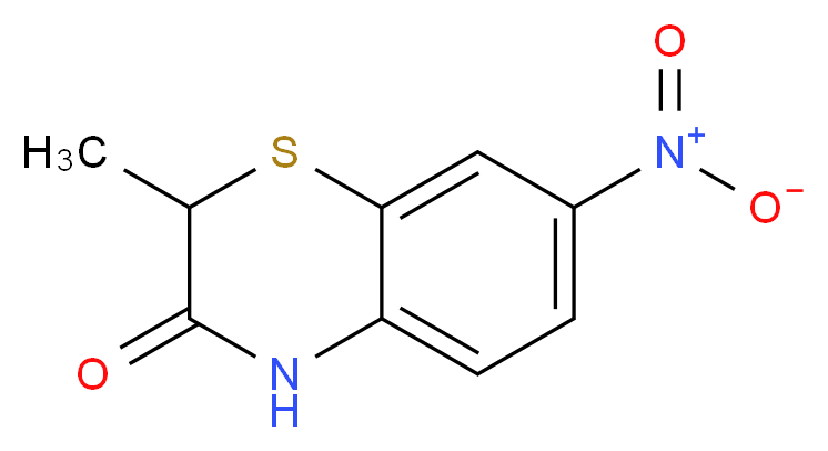 2-methyl-7-nitro-3,4-dihydro-2H-1,4-benzothiazin-3-one_分子结构_CAS_105807-71-4