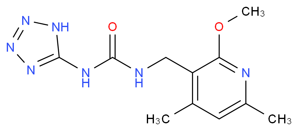 N-[(2-methoxy-4,6-dimethylpyridin-3-yl)methyl]-N'-1H-tetrazol-5-ylurea_分子结构_CAS_)
