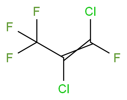 1,2-dichloro-1,3,3,3-tetrafluoroprop-1-ene_分子结构_CAS_431-53-8