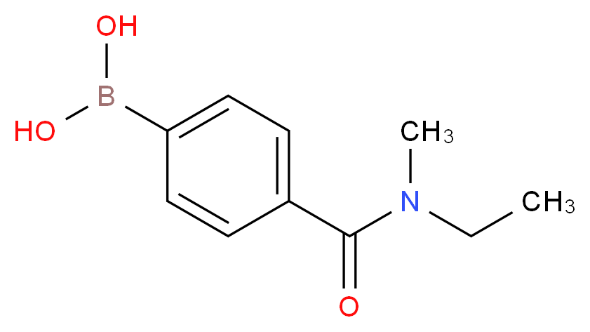 4-[乙基(甲基氨甲酰基)]苯硼酸_分子结构_CAS_871333-04-9)