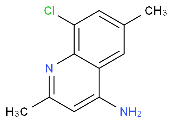 4-AMINO-8-CHLORO-2,6-DIMETHYLQUINOLINE_分子结构_CAS_948293-53-6)