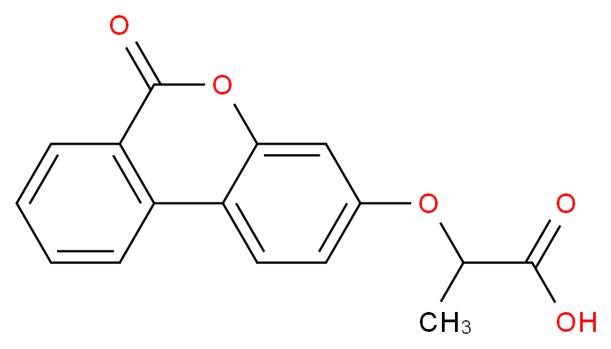 2-[(6-oxo-6H-benzo[c]chromen-3-yl)oxy]propanoic acid_分子结构_CAS_303016-29-7)