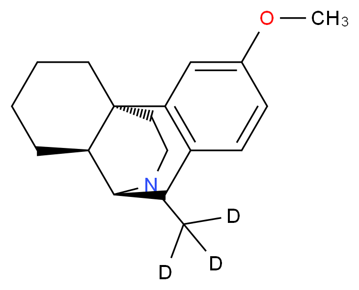 (1S,9S,10S)-4-methoxy-17-(<sup>2</sup>H<sub>3</sub>)methyl-17-azatetracyclo[7.5.3.0<sup>1</sup>,<sup>1</sup><sup>0</sup>.0<sup>2</sup>,<sup>7</sup>]heptadeca-2(7),3,5-triene_分子结构_CAS_524713-56-2