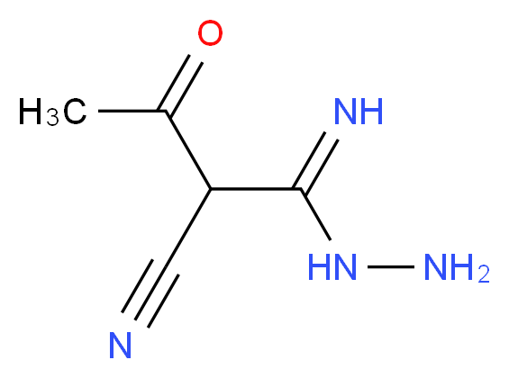 N-amino-2-cyano-3-oxobutanimidamide_分子结构_CAS_58955-41-2