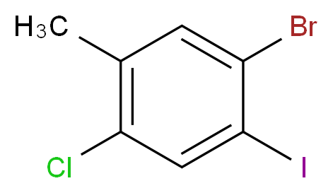 1-Bromo-4-chloro-2-iodo-5-methylbenzene_分子结构_CAS_1255574-71-0)