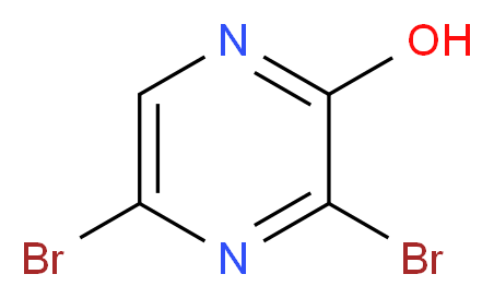 3,5-dibromopyrazin-2-ol_分子结构_CAS_21943-15-7