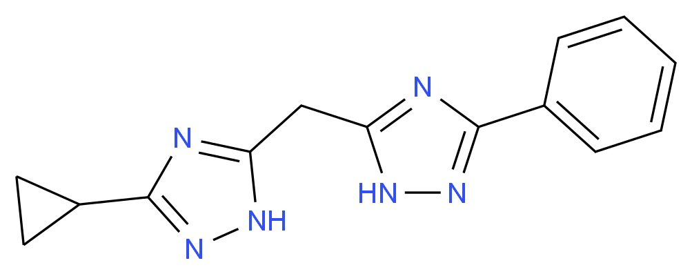 3-cyclopropyl-5-[(3-phenyl-1H-1,2,4-triazol-5-yl)methyl]-1H-1,2,4-triazole_分子结构_CAS_)
