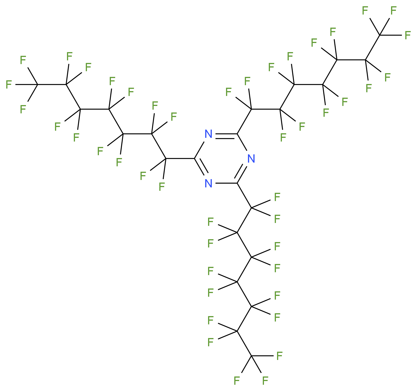 tris(pentadecafluoroheptyl)-1,3,5-triazine_分子结构_CAS_21674-38-4