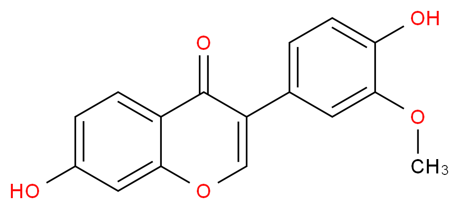 7-hydroxy-3-(4-hydroxy-3-methoxyphenyl)-4H-chromen-4-one_分子结构_CAS_21913-98-4