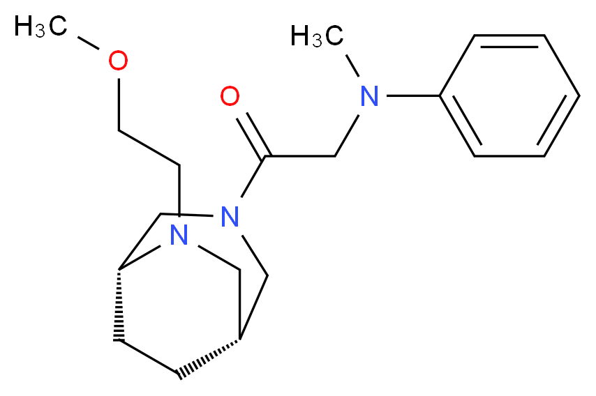 N-{2-[(1R*,5R*)-6-(2-methoxyethyl)-3,6-diazabicyclo[3.2.2]non-3-yl]-2-oxoethyl}-N-methylaniline_分子结构_CAS_)