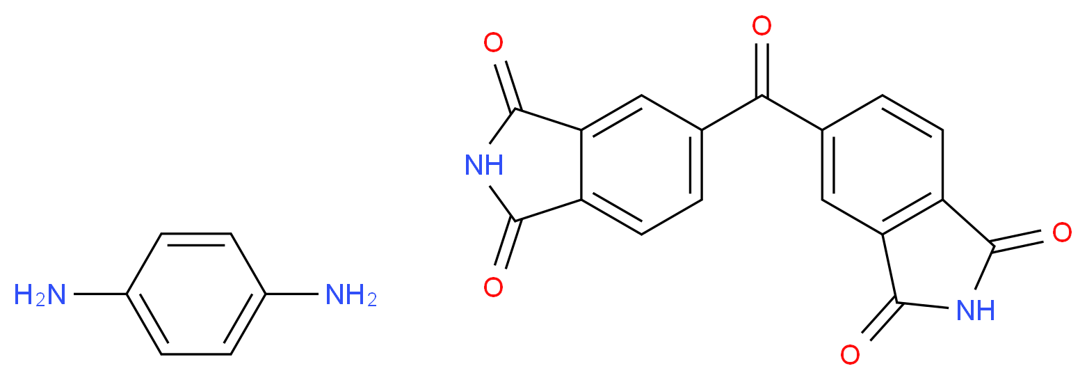 5-(1,3-dioxo-2,3-dihydro-1H-isoindole-5-carbonyl)-2,3-dihydro-1H-isoindole-1,3-dione; benzene-1,4-diamine_分子结构_CAS_26023-21-2