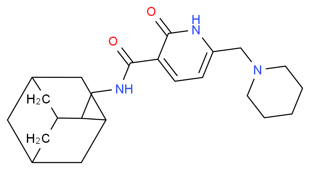 N-(2-adamantylmethyl)-2-oxo-6-(1-piperidinylmethyl)-1,2-dihydro-3-pyridinecarboxamide_分子结构_CAS_)