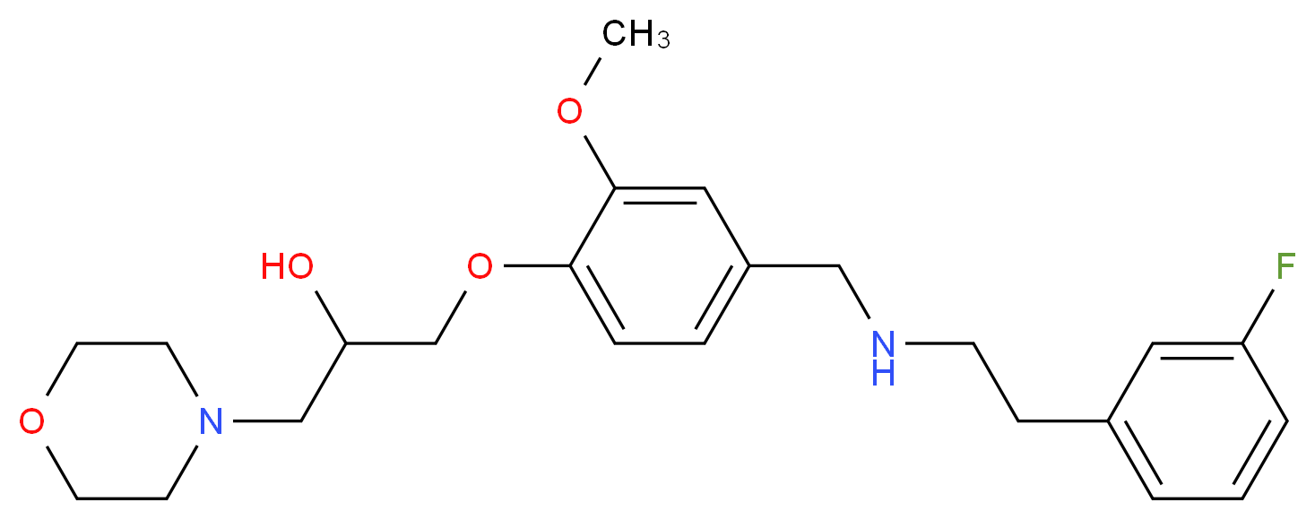 1-[4-({[2-(3-fluorophenyl)ethyl]amino}methyl)-2-methoxyphenoxy]-3-(4-morpholinyl)-2-propanol_分子结构_CAS_)
