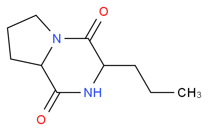 (3S,8aS)-3-propylhexahydropyrrolo[1,2-a]pyrazine-1,4-dione_分子结构_CAS_26626-89-1)