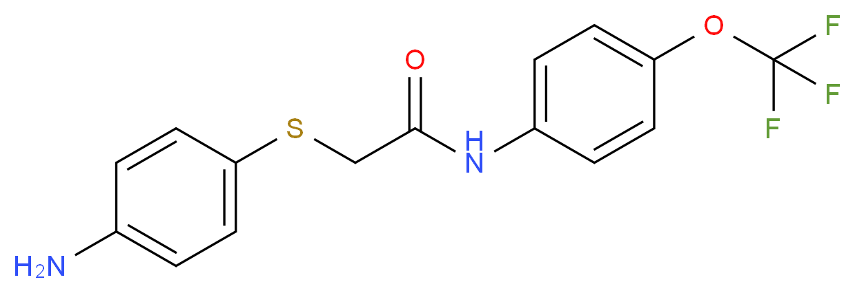 2-[(4-Aminophenyl)thio]-N-[4-(trifluoromethoxy)phenyl]acetamide_分子结构_CAS_)