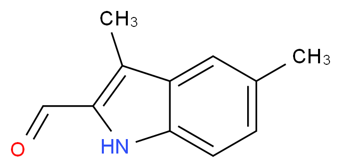 3,5-Dimethyl-1H-indole-2-carbaldehyde_分子结构_CAS_1463-67-8)