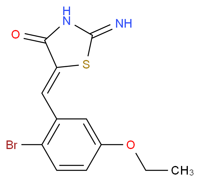 (5Z)-5-[(2-bromo-5-ethoxyphenyl)methylidene]-2-imino-1,3-thiazolidin-4-one_分子结构_CAS_430464-20-3