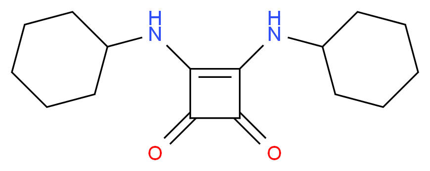 3,4-di(cyclohexylamino)cyclobut-3-ene-1,2-dione_分子结构_CAS_100749-12-0)