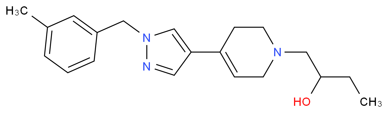 1-[4-[1-(3-methylbenzyl)-1H-pyrazol-4-yl]-3,6-dihydropyridin-1(2H)-yl]butan-2-ol_分子结构_CAS_)