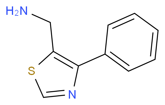 1-(4-phenyl-1,3-thiazol-5-yl)methanamine_分子结构_CAS_920438-42-2)