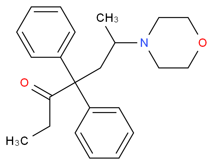 6-(morpholin-4-yl)-4,4-diphenylheptan-3-one_分子结构_CAS_467-84-5