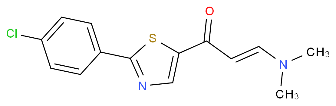 1-[2-(4-Chlorophenyl)-1,3-thiazol-5-yl]-3-(dimethylamino)-2-propen-1-one_分子结构_CAS_)